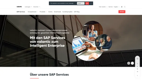 Website Screenshot: proTask Consulting Services Online - Mit SAP Services zum Intelligent Enterprise – valantic - Date: 2023-06-26 10:19:24