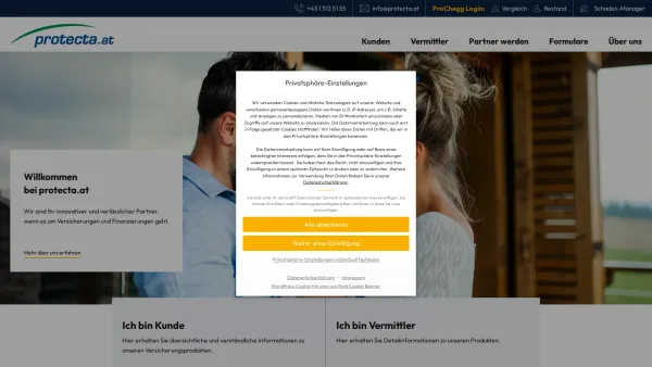 Website Screenshot: protecta.at - Home - Finanz- und Versicherungsservice GmbH - Date: 2023-06-14 10:44:37