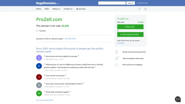 Website Screenshot: Pro Zell Anlagenplanung - ProZell.com is for sale | HugeDomains - Date: 2023-06-14 10:44:37
