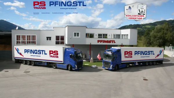 Website Screenshot: Die Spedition Ps-Transporte Siegfried Pfingstl bietet Ihnen Dienstleistungen aller Art - Startseite - PS-TRANS Pfingstl Siegfried GmbH - Date: 2023-06-26 10:19:24