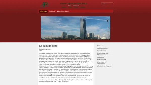 Website Screenshot: Pascher&Schostal - Spezialgebiete - Date: 2023-06-14 10:44:37