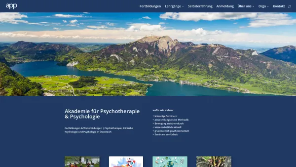 Website Screenshot: Akademie für Psychotherapie & Psychologie - Akademie für Psychotherapie & Psychologie | Fortbildungen für Psychotherapeutinnen & Psychologinnen in Österreich - Date: 2023-07-04 11:49:08