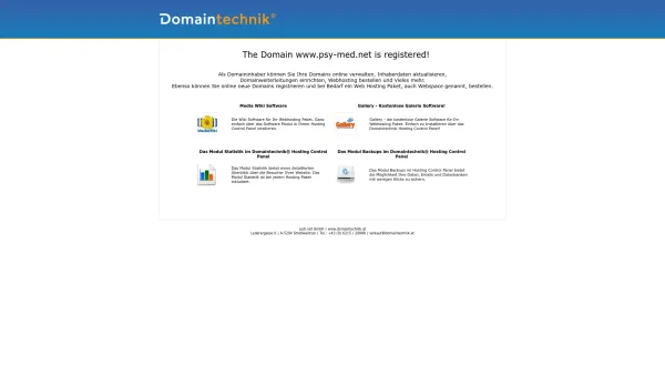 Website Screenshot: Schmid Marcus www.psy-med.net Active 24 - Domain www.psy-med.net is registered by Domaintechnik® - Date: 2023-06-15 16:02:34
