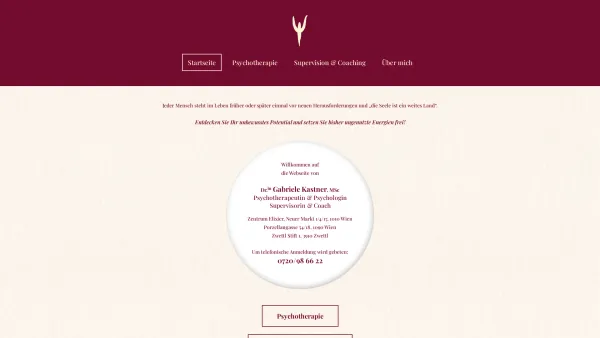 Website Screenshot: Dr.in Gabriele Kastner, MSc - Startseite - Dr.in Gabriele Kastner, MSc - Psychotherapeutin & Psychologin, Supervisorin & Coach - Date: 2023-06-14 10:44:37