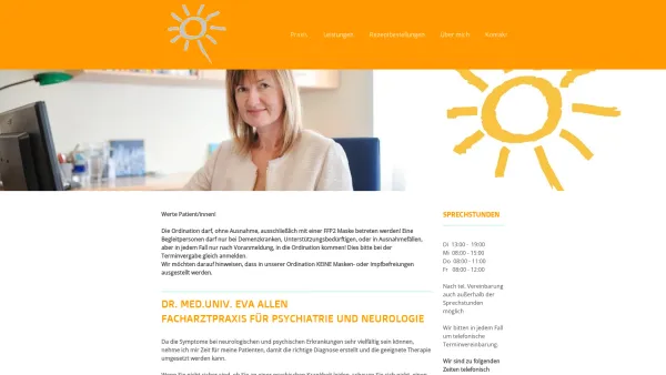 Website Screenshot: Psychische Hilfe Praxis Dr. Eva Allen - Dr. med.univ. Eva Allen - eva-allens Webseite! - Date: 2023-06-26 10:19:26