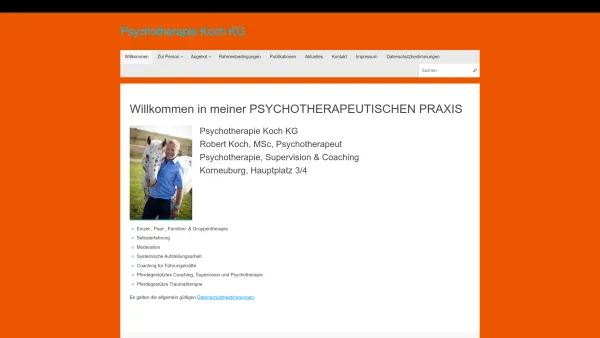 Website Screenshot: Psychotherapie Koch KEG Gesellschaft für Psychotherapie Coaching und Supervision. - Psychotherapie Koch KG - Date: 2023-06-14 10:44:37