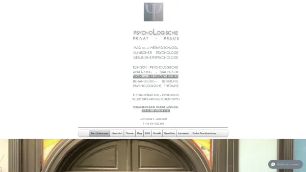 Website Screenshot: PSYCHOLOGISCHE PRAXIS LINZ - WWW.PSYCHOLOGE-LINZ.COM | MAG. HERWIG SCHLÖGL - Date: 2023-06-26 10:26:38