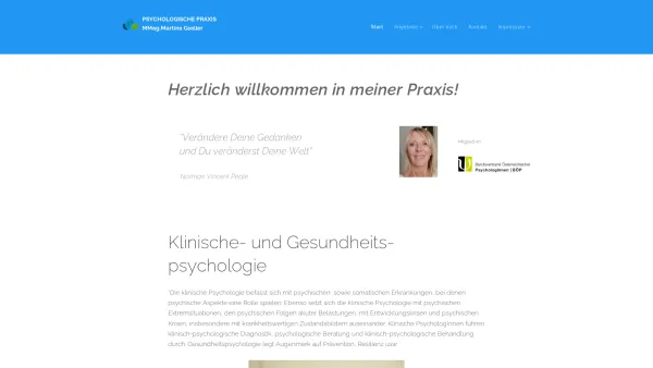 Website Screenshot: Psychologische Praxis MMag. Martina Gsaller - Start - Date: 2023-06-26 10:19:26