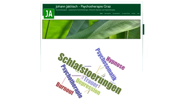Website Screenshot: Johann Jaklitsch Psychotherapie Graz - Psychotherapie Graz - Johann Jaklitsch - Date: 2023-06-14 10:44:37
