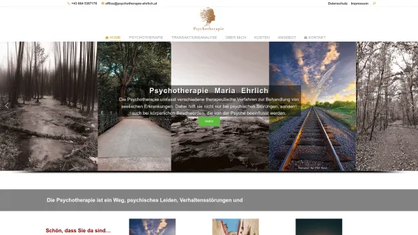 Website Screenshot: psychotherapie ehrlich - Home - Psychotherapie Ehrlich Maria - Date: 2023-06-26 10:26:38