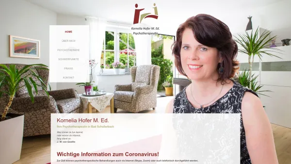 Website Screenshot: Hofer Kornelia, M. Ed. - Psychotherapie Kornelia Hofer M. Ed. - Date: 2023-06-26 10:19:27