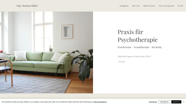 Website Screenshot: Müller Martina Mag., Praxis für Psychotherapie, Paartherapie, Sexualtherapie - Praxis für Psychotherapie 1130 Wien | Mag. Martina Müller - Date: 2023-06-26 10:19:27