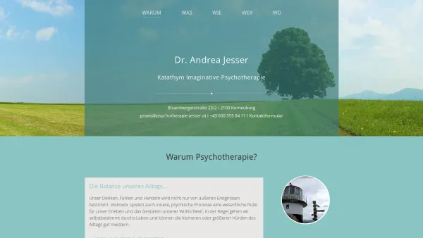 Website Screenshot: Psychotherapeutische Praxis Dr. Andrea Jesser - Psychotherapeutische Praxis Dr. Andrea Jesser - Date: 2023-06-26 10:19:27