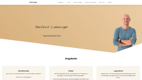 Website Screenshot: Psychotherapie Graz Gerhard Liebminger - Psychotherapie Graz - Gerhard Liebminger - Date: 2023-06-26 10:26:38