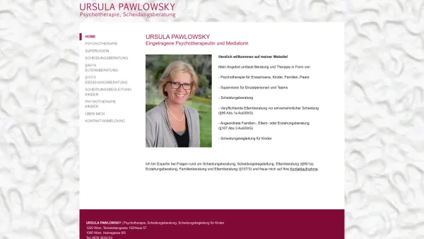 Website Screenshot: Herbeck-Kreßmayer Zentrum für Psychotherapie und Scheidungsberatung - Ursula Pawlowsky - Psychotherapie, Mediation und Scheidungsberatung in 1090 Wien und 1220 Wien - Date: 2023-06-26 10:19:27