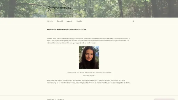 Website Screenshot: PSYCHOTHERAPEUTISCHE PRAXIS, PETRA GRILZ - Psychotherapie in Villach, Psychotherapeutin Petra Grilz - Date: 2023-06-26 10:19:27