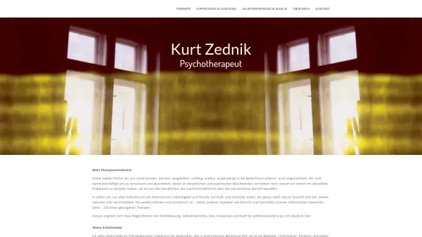 Website Screenshot: Kurt Zednik - Kurt Zednik – Psychotherapeut | - Date: 2023-06-15 16:02:34