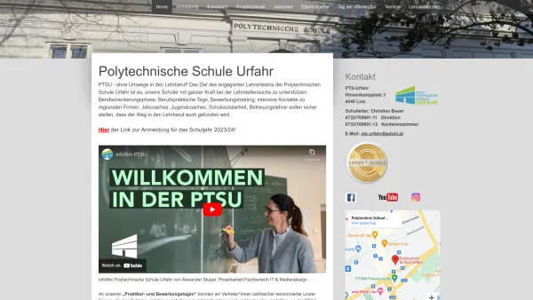 Website Screenshot: Polytechnische Schule PTS Urfahr - Home - pts-urfahrs Webseite! - Date: 2023-06-26 10:19:27