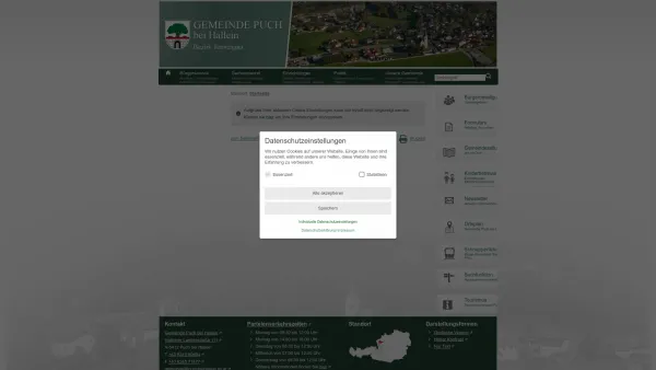 Website Screenshot: Gemeinde Puch bei Hallein - Puch bei Hallein - Startseite - Date: 2023-06-26 10:19:29