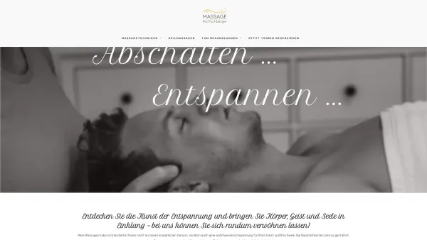 Website Screenshot: MASSAGE Pia Puchberger - Herzlich Willkommen Massagestudio in Grein - Date: 2023-06-14 10:46:49