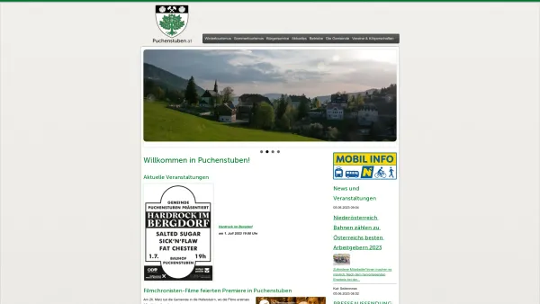 Website Screenshot: Gemeinde Puchenstuben Mostviertel Skifahren Eisstockbahn - Date: 2023-06-14 10:44:37