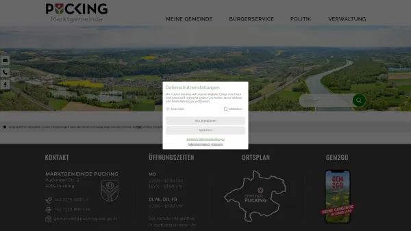 Website Screenshot: Gemeindeamt Pucking RiS-Kommunal - Homepage der Marktgemeinde Pucking - Startseite - Date: 2023-06-26 10:19:29