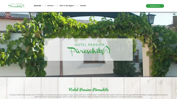 Website Screenshot: Restaurant Püreschitz - Hotel Pension Püreschitz | Startseite - Date: 2023-06-26 10:19:29