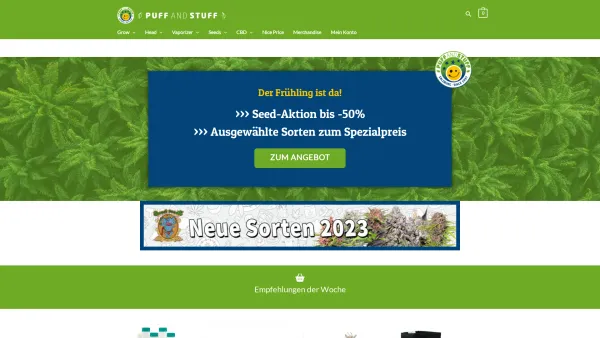 Website Screenshot: Puff and Stuff Head und Growshop - Home - Puff & Stuff - Date: 2023-06-14 10:37:41