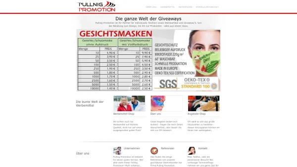 Website Screenshot: Werner Handelsagentur Pullnig - Pullnig Promotion - Date: 2023-06-26 10:19:30