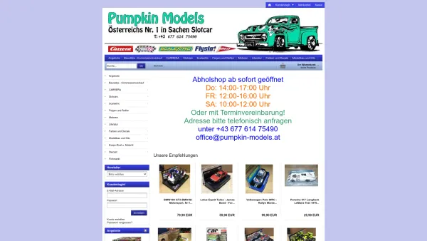 Website Screenshot: PumpkModels Automodelle - Pumpkin-Shop - Herzlich willkommen! - Date: 2023-06-26 10:19:30