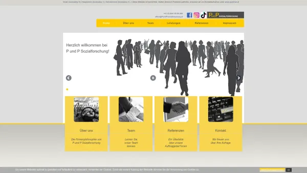 Website Screenshot: PundP Sozialforschung Pfaffenberger und Pöschko Sozialforschung OEG - P und P Sozialforschung: Home - Date: 2023-06-14 10:44:37
