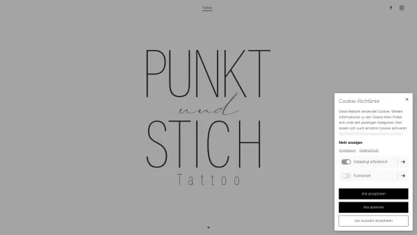 Website Screenshot: Punkt und Stich Tattoo - Home | Punk und Stich Tattoo - Date: 2023-06-26 10:26:40