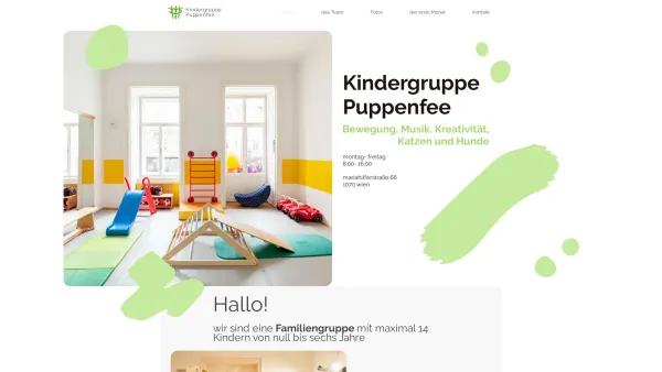Website Screenshot: Puppenfee Kindergruppe zoerrer.com - Kindergruppe Puppenfee │Bewegung Hunde Katzen │Mariahilferstraße 66, 1070 Wien - Date: 2023-06-26 10:19:30