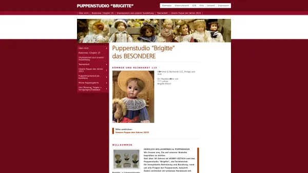 Website Screenshot: Ritsch Brigitte www.puppenstudio-brigitte.com - puppenstudio-brigitte - Date: 2023-06-14 10:44:37