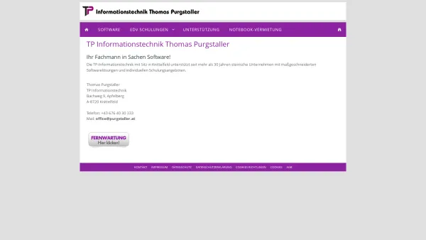 Website Screenshot: Informationstechnik Thomas Purgstaller - Thomas Purgstaller Informationstechnik Knittelfeld - Date: 2023-06-14 10:44:37