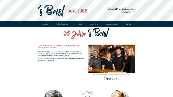 Website Screenshot: Cafe-Bistro Herzlichbei PURZL und s Beisl - 's Beisl & Frühstückspension Reinhard Todt Zwettl - Date: 2023-06-15 16:02:34