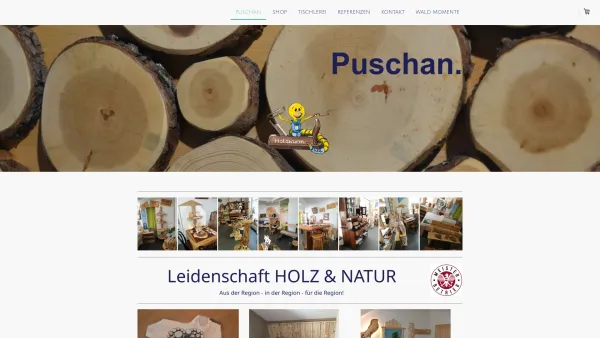 Website Screenshot: Puschan Kreativ GmbH - Leidenschaft Holz und Natur - Puschan Leidenschaft Holz und Natur - Date: 2023-06-26 10:19:30