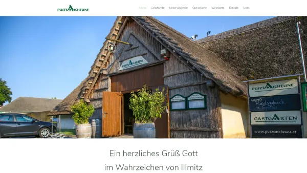 Website Screenshot: Pusztascheune - Pusztascheune Illmitz - das Restaurant mit Atmosphäre - Home - Date: 2023-06-26 10:19:30