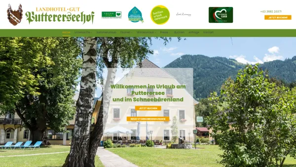 Website Screenshot: Landhotel Gut Puttererseehof - Hotel Steiermark - Landhotel Gut Puttererseehof - Date: 2023-06-26 10:19:30