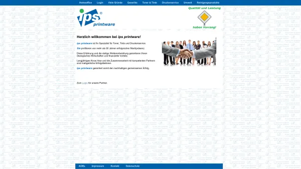 Website Screenshot: ips-printware / Printw@rehouse by IPS - ips printware | Ihr Spezialist für Toner, Tinte, Farbbänder - Date: 2023-06-26 10:19:32