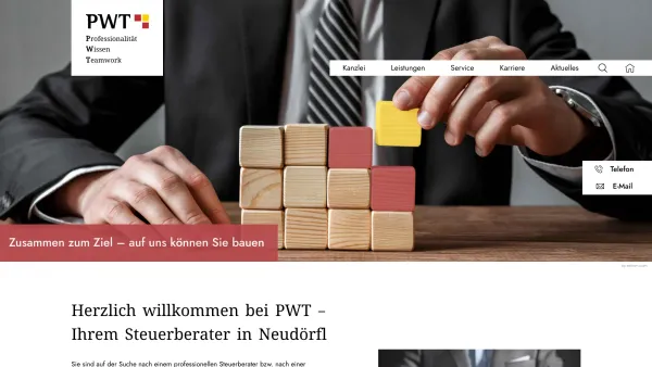 Website Screenshot: Gorillas Waidhofer Kornhofer www.pwt.co.at - Steuerberater im Bezirk Mattersburg (Neudörfl) | PWT - Date: 2023-06-26 10:19:32