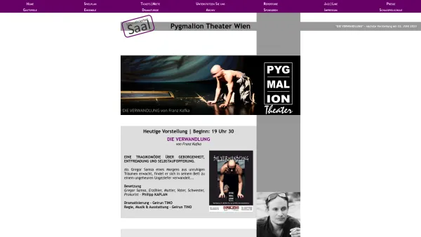 Website Screenshot: Pygmalion Theater Wien - Pygmalion Theater Wien - HOME - Date: 2023-06-26 10:19:32