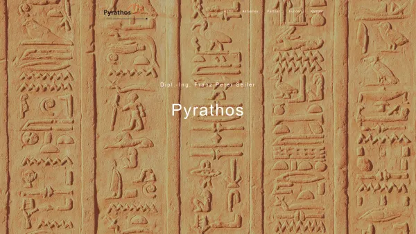 Website Screenshot: Pyrathos Dipl.-Ing. Franz Peter Seiler - Homepage - Pyrathos - Date: 2023-06-14 10:46:49