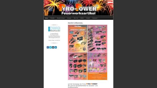 Website Screenshot: Pyro-Power e.U. - Pyro-Power e.U. - Groß- und Einzelhandel für Feuerwerkartikel - 1423600698s Webseite! - Date: 2023-06-15 16:02:34
