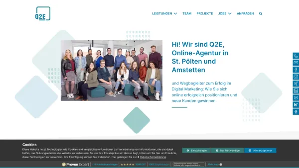 Website Screenshot: Q2E GmbH - Q2E Online-Agentur in NÖ | Webdesign & Online Marketing - Date: 2023-06-15 16:02:34