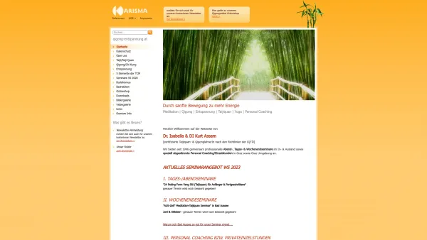 Website Screenshot: Taiji-, Qigong & Entspannungsseminare im In & Ausland - Qigong | Entspannung | Taijiquan| Seminare | Qigong DVD`s - Date: 2023-06-26 10:19:32