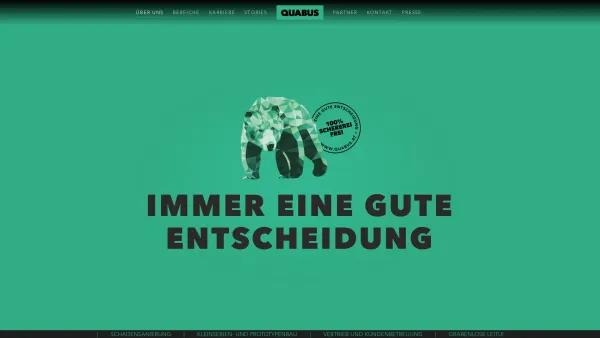 Website Screenshot: QUABUS GmbH - ÜBER UNS - QUABUS - MAXIMAL. SORGENFREI. BAUEN. - Date: 2023-06-26 10:19:32
