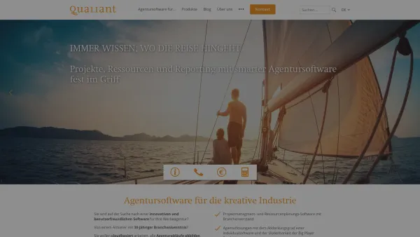 Website Screenshot: Qualiant Software GmbH - Agentursoftware für die kreative Industrie - LEADING Job & LEADING Media by Qualiant - Date: 2023-06-15 16:02:34
