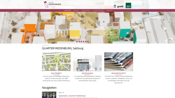 Website Screenshot: Quartier Riedenburg - Quartier Riedenburg Salzburg: Eigentumswohnungen, günstige Mietwohnungen in der Riedenburgkaserne - Date: 2023-06-26 10:19:32