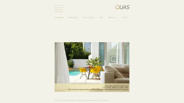 Website Screenshot: Hanna Quas Gesellschaft quas - QUAS – Designermöbel Wien - Date: 2023-06-26 10:19:32